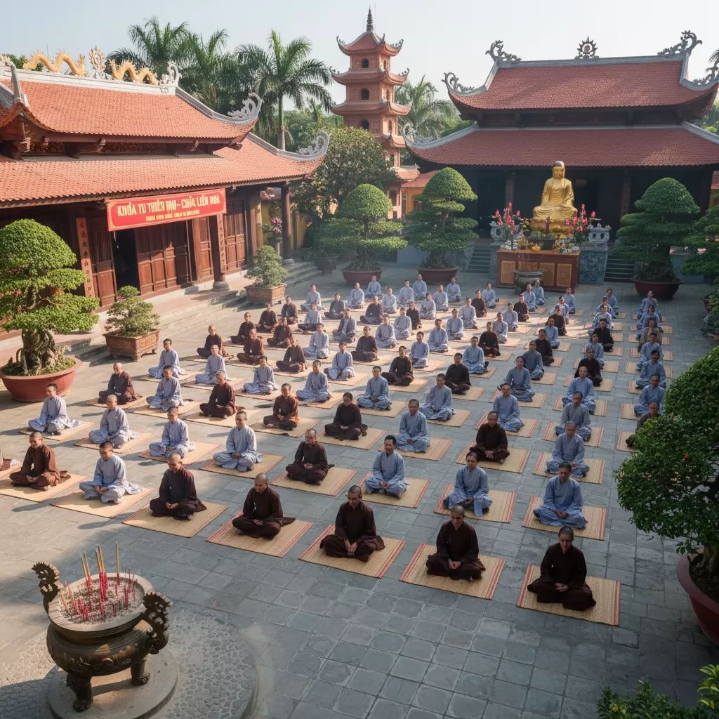 Các khóa tu thiền định giúp phật tử tìm lại sự bình an trong tâm hồn