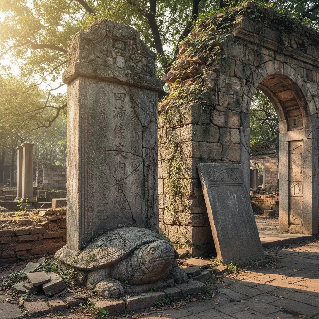 gemini_image_1773172976-1 Những tấm bia đá cổ ghi lại lịch sử hình thành của Đình Chùa Linh Quang