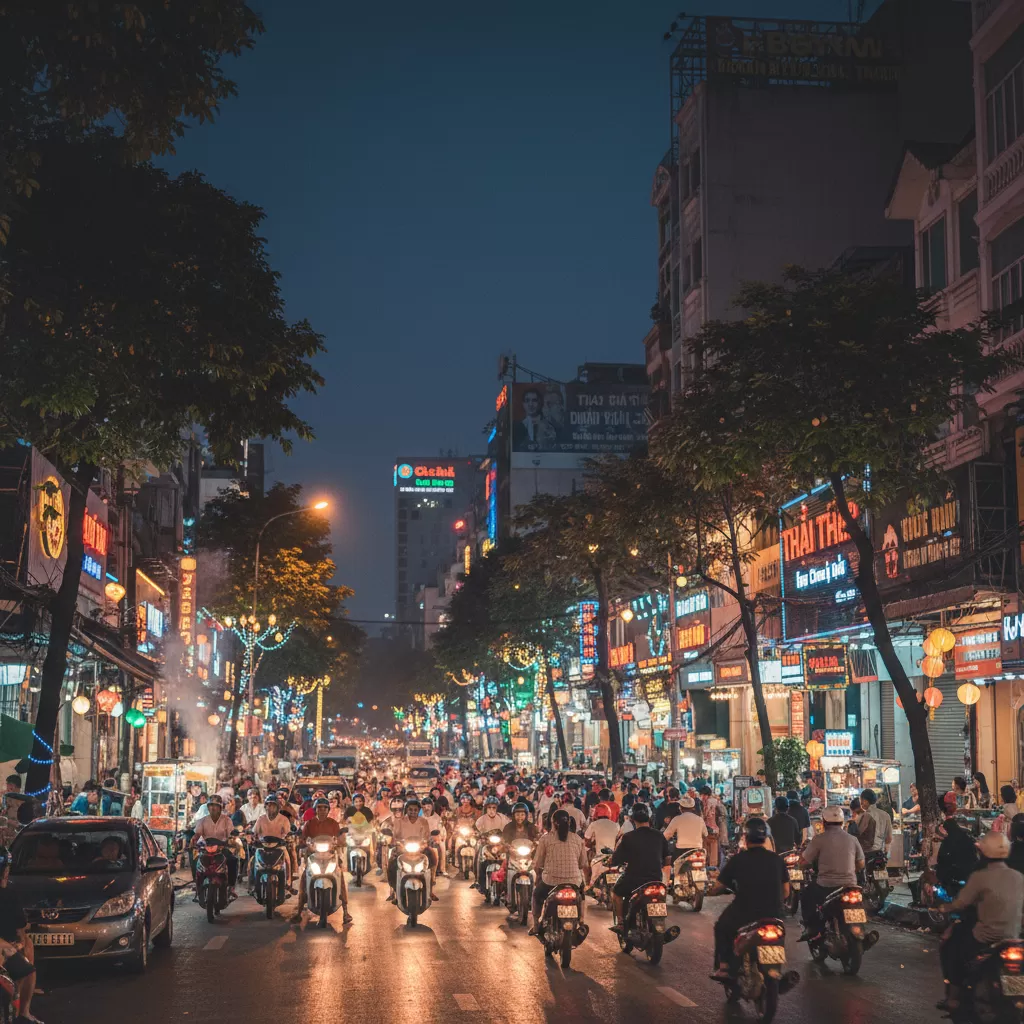 Không gian nhộn nhịp và đầy đủ tiện ích xung quanh khu vực Thái Hà