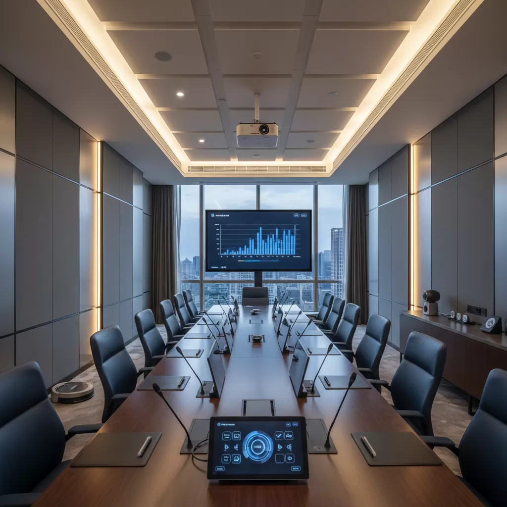 gemini_image_1773199445-1 Hệ thống phòng họp chuyên nghiệp phục vụ các sự kiện doanh nghiệp