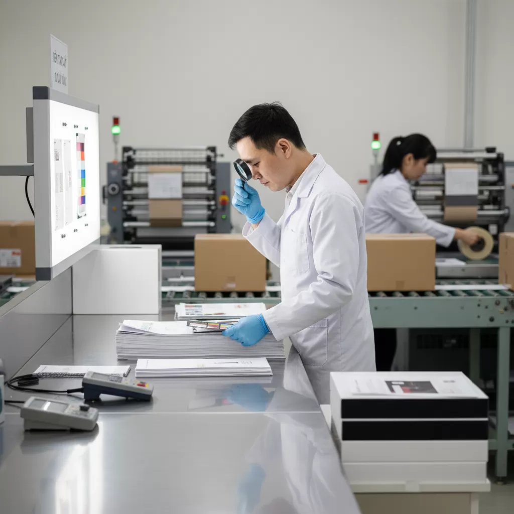 Quy trình hoàn thiện và kiểm tra sản phẩm nghiêm ngặt tại xưởng in