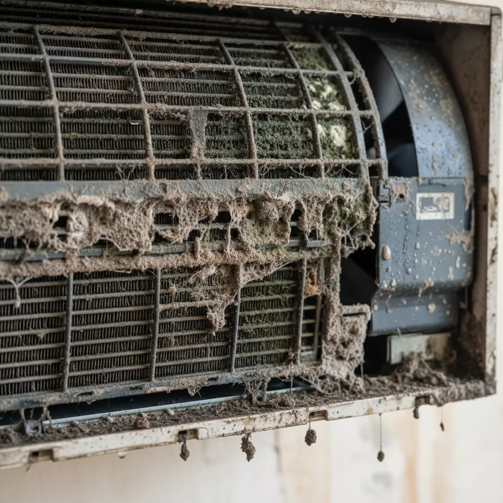 Lưới lọc máy lạnh tích tụ bụi bẩn gây ảnh hưởng nghiêm trọng đến sức khỏe người dùng