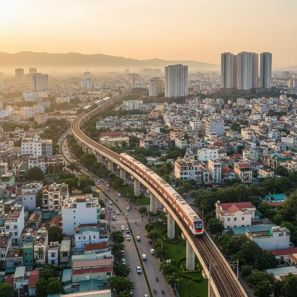 Tuyến tàu điện trên cao Cát Linh  Hà Đông mang lại trải nghiệm hiện đại cho du khách