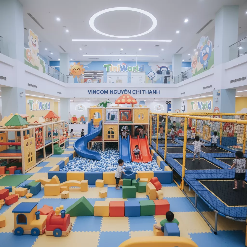 Khu vui chơi tiNiWorld tại Vincom Nguyễn Chí Thanh với không gian rộng lớn và đa dạng trò chơi