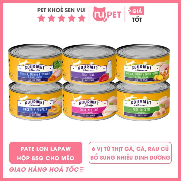 pate-lon-lapaw-85g-cho-meo-6-vi Sự đa dạng của các loại thực phẩm ướt giúp kích thích vị giác của mèo