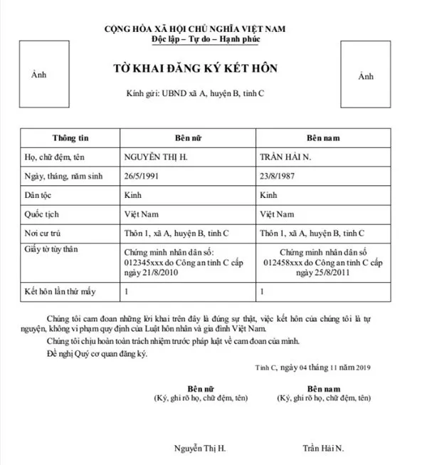 to-khai-dang-ky-ket-hon-chuan Chuẩn bị hồ sơ đầy đủ là bước quan trọng nhất trong thủ tục đăng ký kết hôn